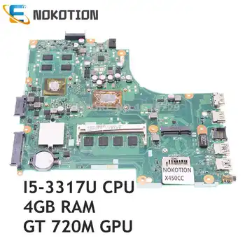 NOKOTION X450CC ОСНОВНА такса За ASUS X459CC X450CC X450C X450 дънна Платка на лаптоп I5-3317U ПРОЦЕСОР + 4G RAM + GT720M Изображение