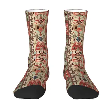 Турски килим, фантазийные чорапи Magic Carpet, женски, мъжки, на топло, с 3D принтом, в стил бохо, богемные, етнически, персийски, племенни, спортни, футболни чорапи Изображение